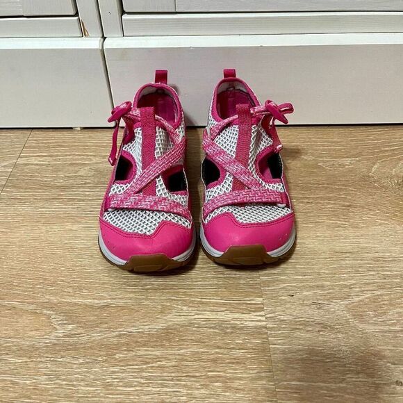 Chaco Junior Kids Odyssey Girls Water Shoes Sz 4 Pink Mesh Trail Sport - Picture 3 of 6